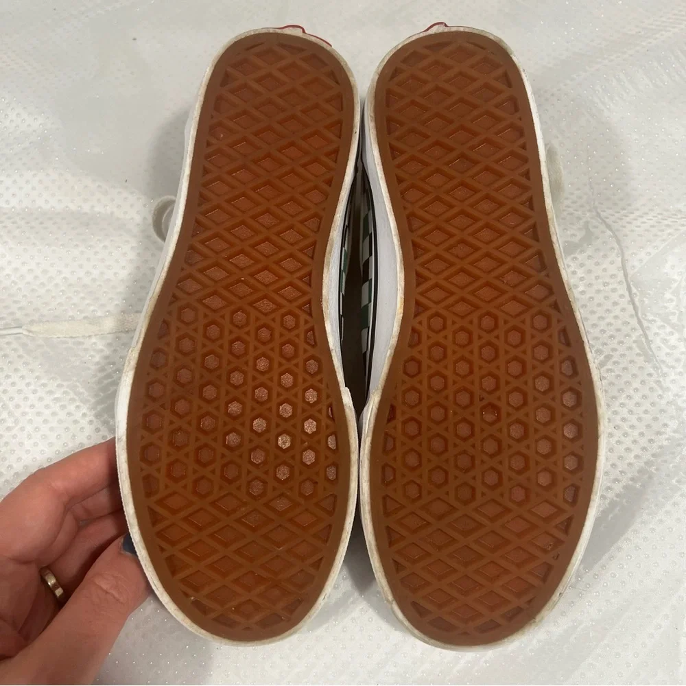 Vans Ward Checkerboard Sneakers Green and Black, Youth Sz 3.5 - Picture 12 of 12